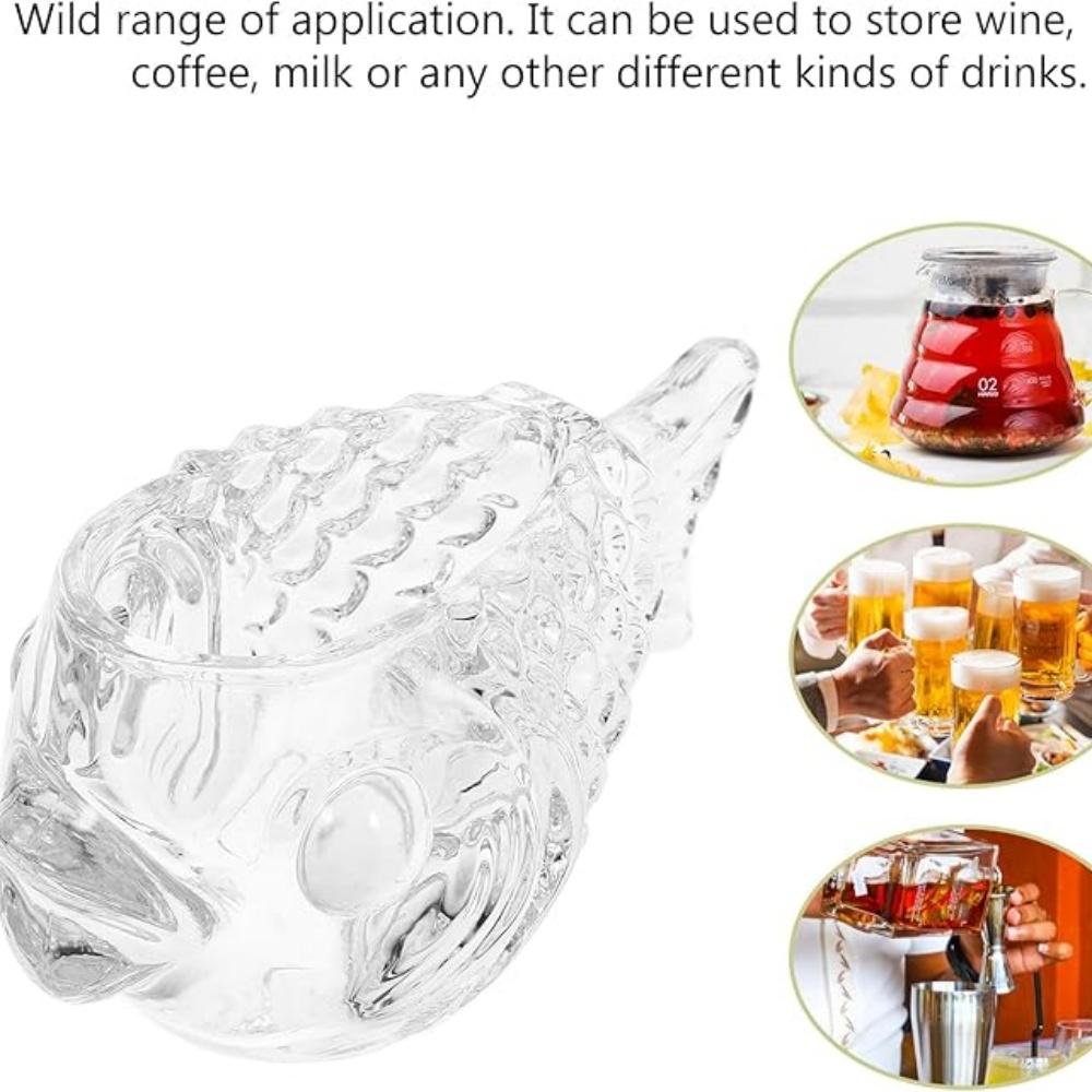 Novelty Cocktail Glasses Creative Wine Glasses Funny Whiskey Glasses Fish Shape Drinks Tumbler Thick Wine Mugs for Christmas