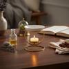 Portable Minimalist Essential Oil Burner Modern Iron Aromatherapy Candle Holder Decorative Incense Burner Meditation Space