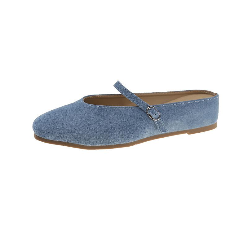Flat Bottom Matte Leather Mary Jane Shoes Women's Shoes 2025 Spring and Autumn New Retro Shallow Mouth Word with Versatile Single Shoes Women