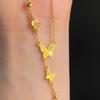 Elegant French Gold Butterfly Tassel Necklace - Versatile Light Luxury Clavicle Chain for Women