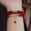 Design Three-Circle Natural Agate Bracelet Bracelet. Fashion Women Daily Jewelry Lucky Gift