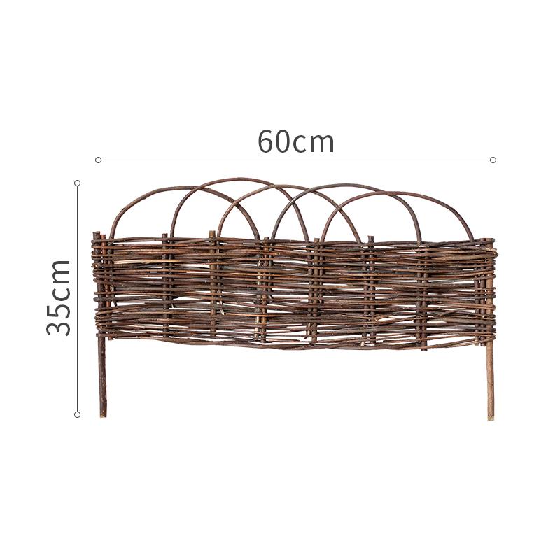 Willow Woven Garden Fence: Small Edging for Indoor/Outdoor Flower Beds, Lawns, Nurseries, Balconies, Courtyards.
