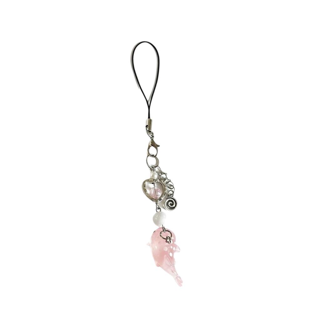 Marine Animal Phone Chain Beaded Phone Lanyard Sweet Girl Cellphone Strap Bag Keychain