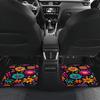 4pcs Auto Mats Adorned with Floral Colorful Abstract Motif for Pickup Trucks or SUVs, Including Convenient Cleaning Surfaces and Gift