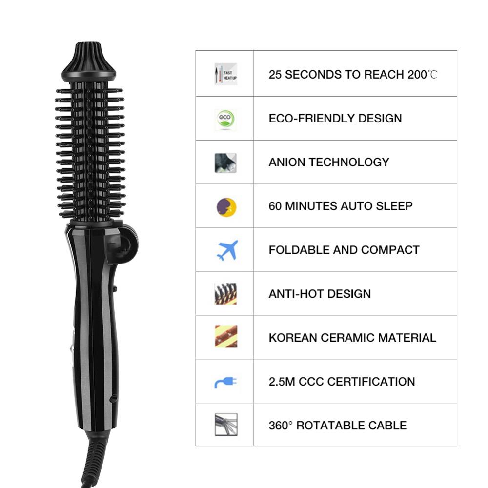Anti Scald Handle Hair Styling Tools Foldable Design Hot Air Brush  For Women