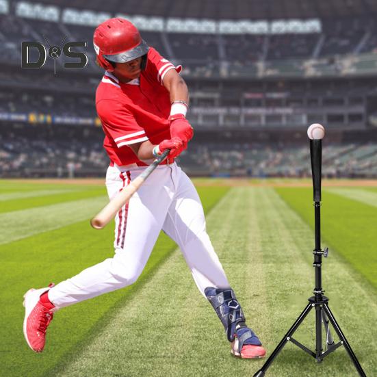 Baseball Tee for Kids Height Adjustable Softball Batting Practice Tripod Stand with Rubber Top Collapsible Baseball Hitting Tee with Carrying Bag