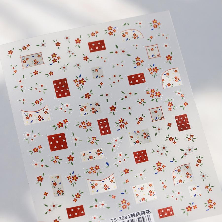

Ferroso Spring Fresh Floral Nail Art Stickers TS-3991: Korean Style Self-Adhesive Decorations