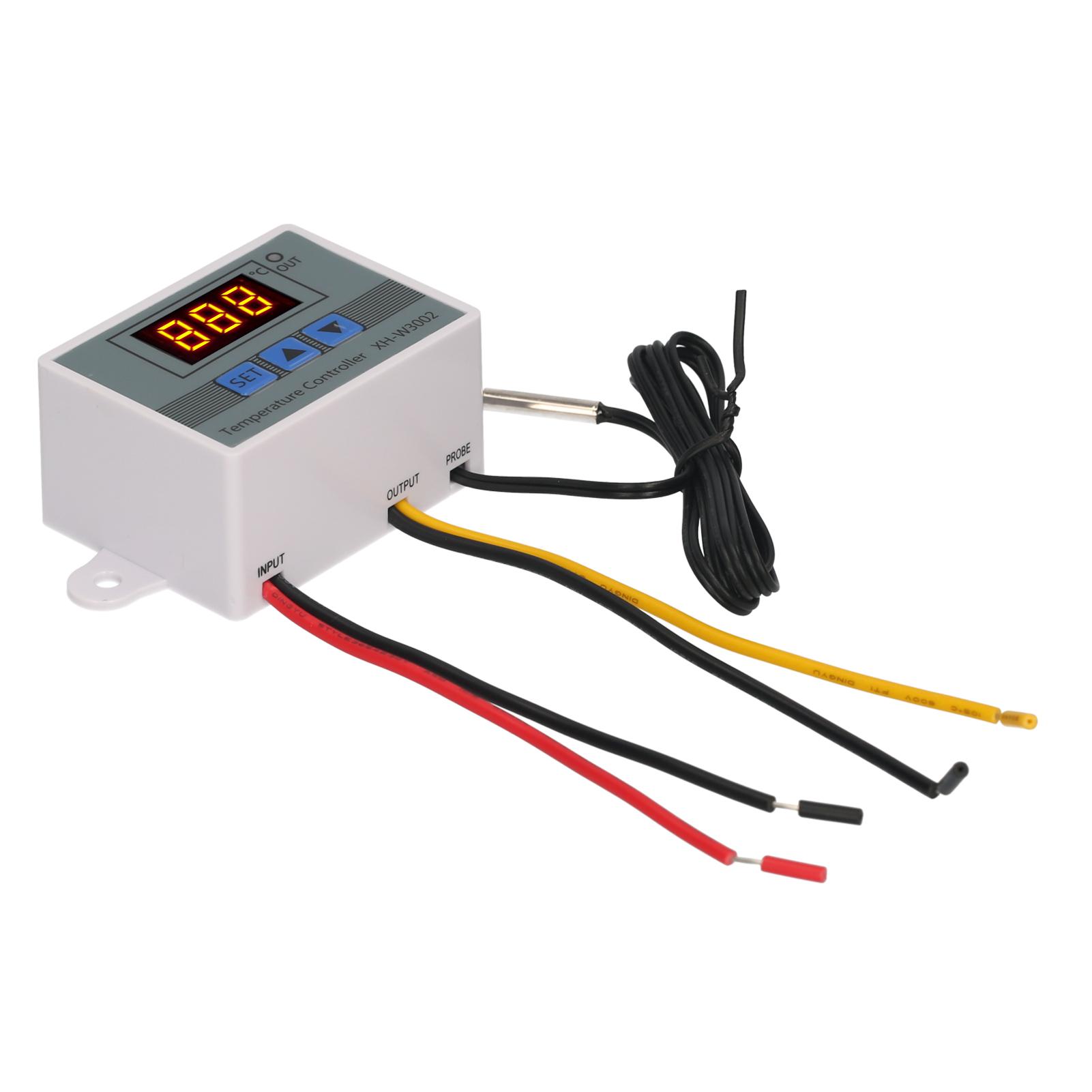 Electronic Temperature Controller LED Display Thermostat Module Temperature Temp Control Module with Waterproof Probe -50.110 celsius for