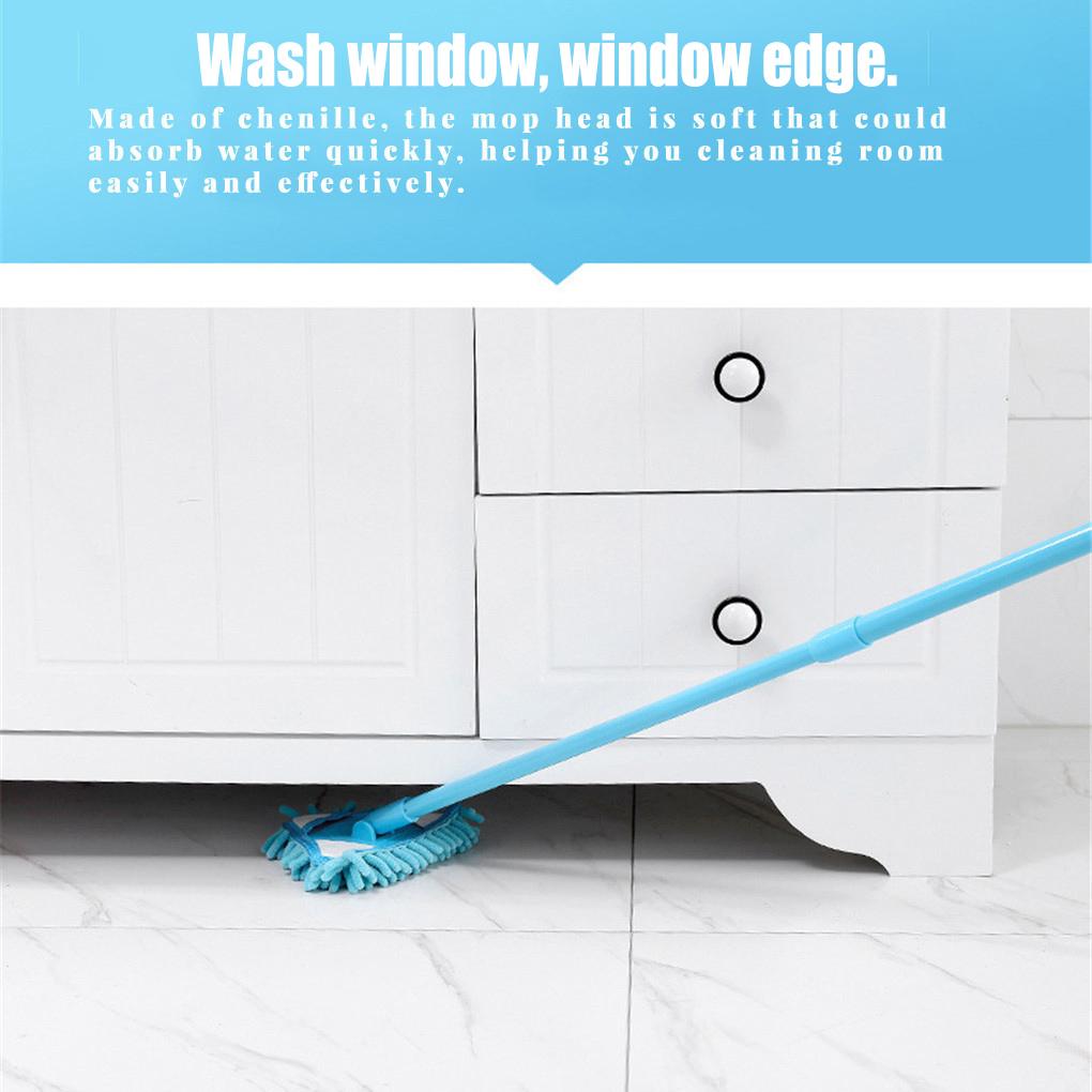 Rotating Wet Dry Concrete Floor Mop Bedroom Washroom Lavatory Detachable Telescopic Dust Remover Hotel Office Cleaning Tool