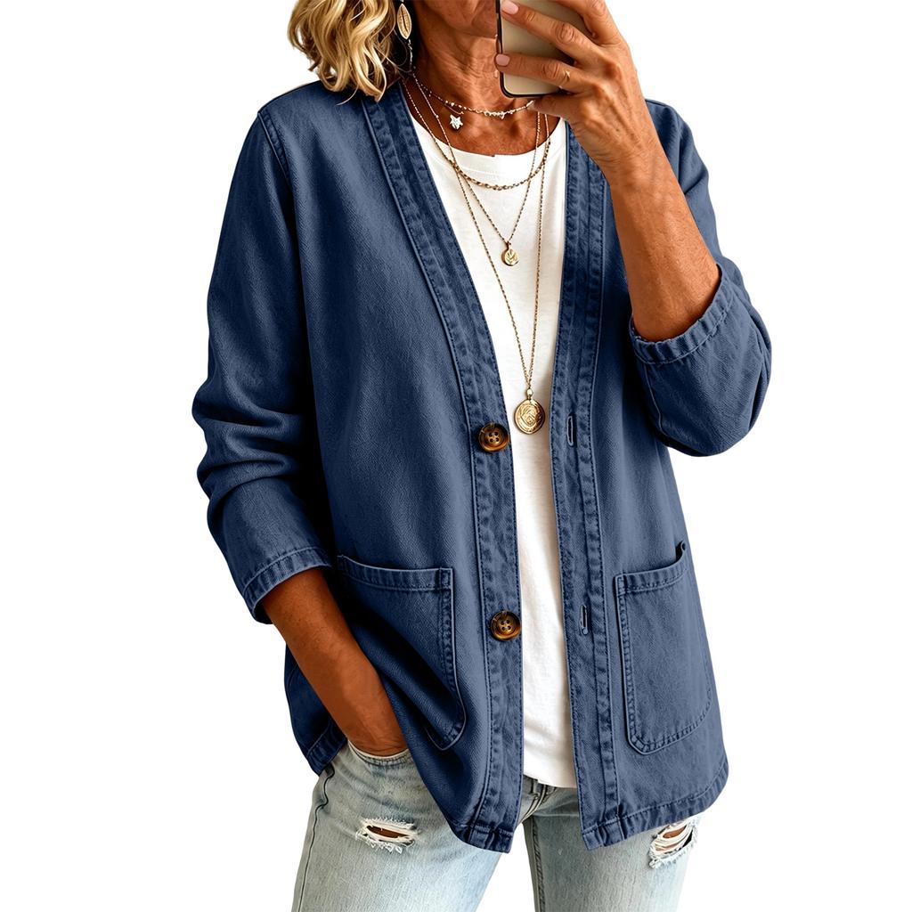 Women's Casual Denim Cardigan Jacket