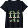 Womens Turtle Yoga Pose Zen Cute Workout Exercise Yogi Funny V-Neck T-Shirt