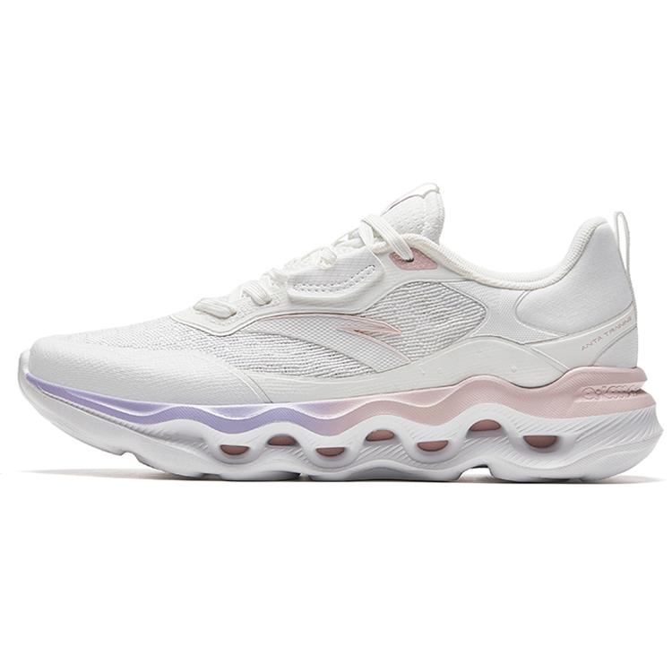 New Anta Cushioning Anti Slip And Wear Resistant Low Top Training Shoes Women's White Pink 122337711-2