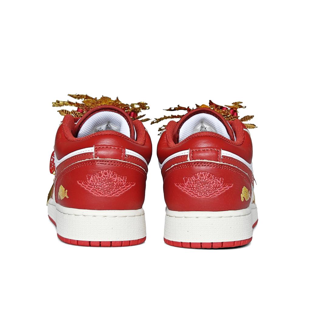 Jordan Air Jordan 1 Abrasion Resistant Low top Vintage Basketball Shoes Women's Red FJ3465-160(Team776--BOX)