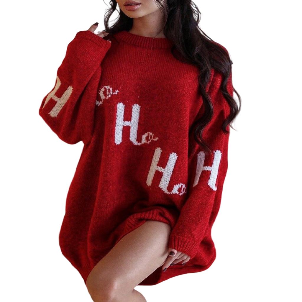 Women's Christmas Fashion Elegant Knit CrewNeck Pullover
