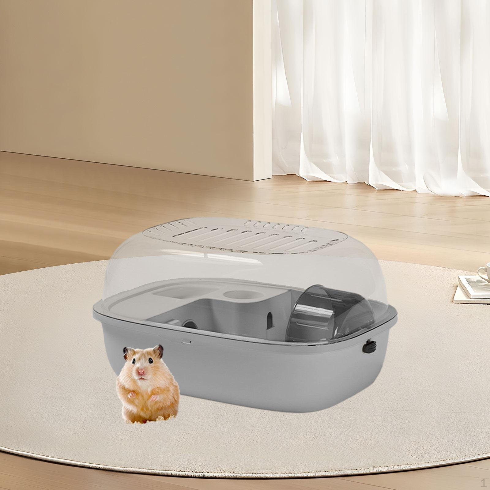 

Клетка для хомяка, переноска с открывающейся верхней частью, переносной домик для ежа, морской свинки, сахар серый