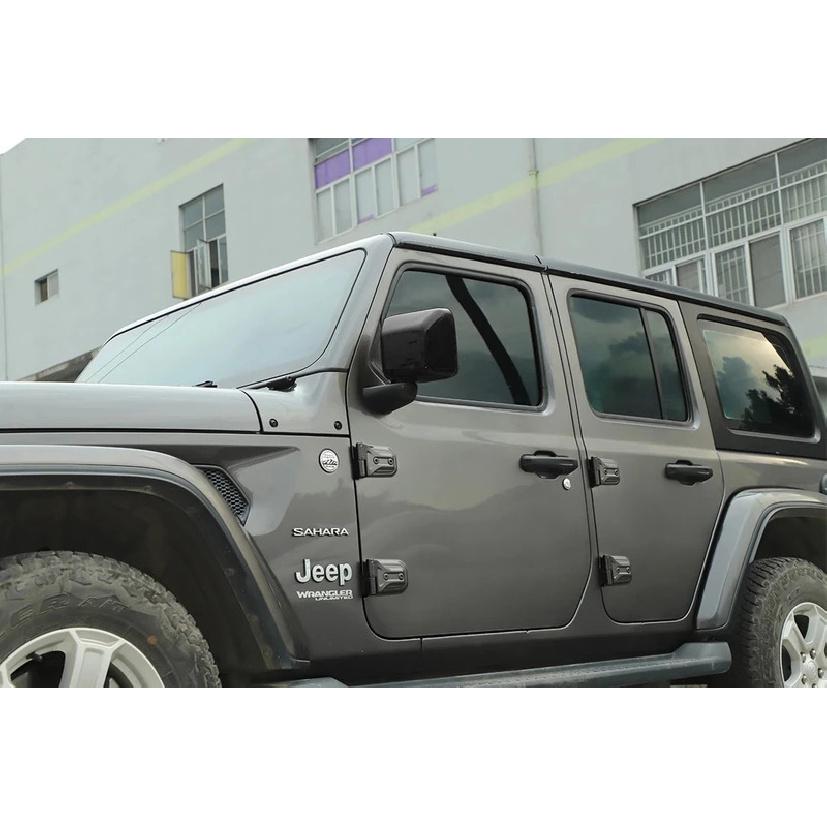 For Jeep Wrangler JL Gladiator JT 2018     Car Rearview Mirror Cover ABS Carbon Fiber Protect Stickers Auto Part