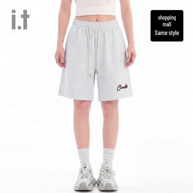 CHOCOOLATE i.t 2026 Summer Script Print Unisex Sweat Shorts 28