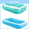 Bestway 54009 Three Ring Rectangular Inflatable Family Swimming Pool For Kids And Adults Durable Pvc Material