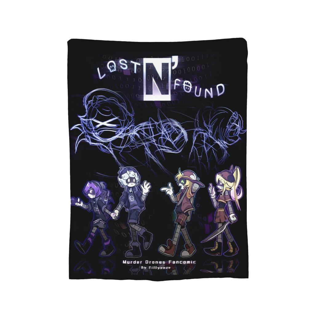 Murder Drones N and Uzi Flannel Throw Blanket  Blanket for Bedding Car Lightweight Plush Thin Quilt,