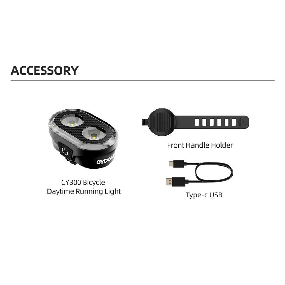 CYCLAMI Smart Bicycle Front Light Bike Headlight Waterproof Type-C Charging MTB Road Cycling Lamp Bike Accessories