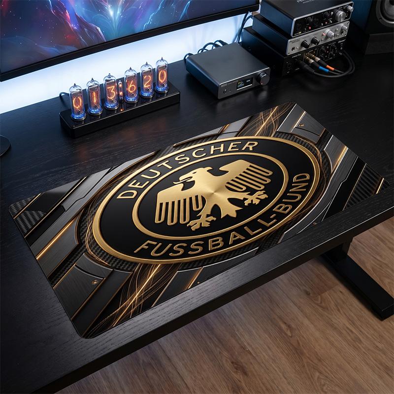 Germany Football Crest Mouse Pad, Extended Non Slip Rubber Desk Mat for Gaming Office Laptop Fan Gift