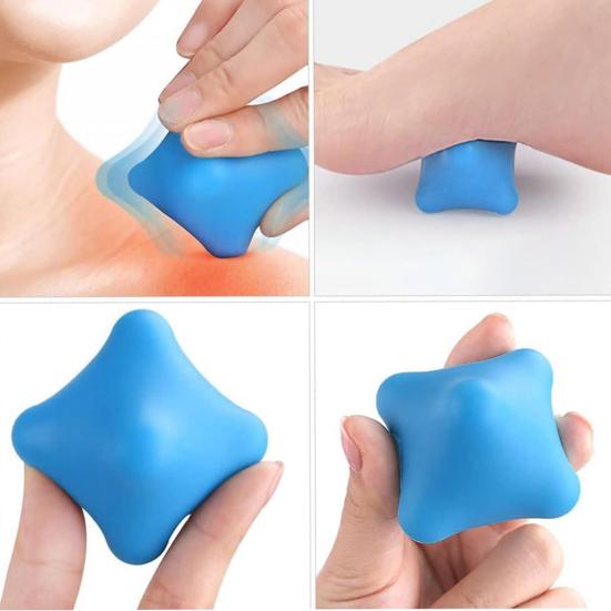 Fascia Ball Silicone Hexagonal Massage Ball Acupressure Relaxation Acupressure Ball Food-Grade Silicone Stress Relief Massage Tool