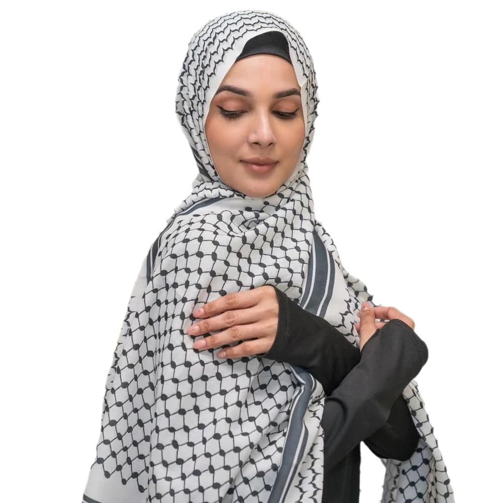 Perl-Chiffon bedruckter Kopfschal Schal