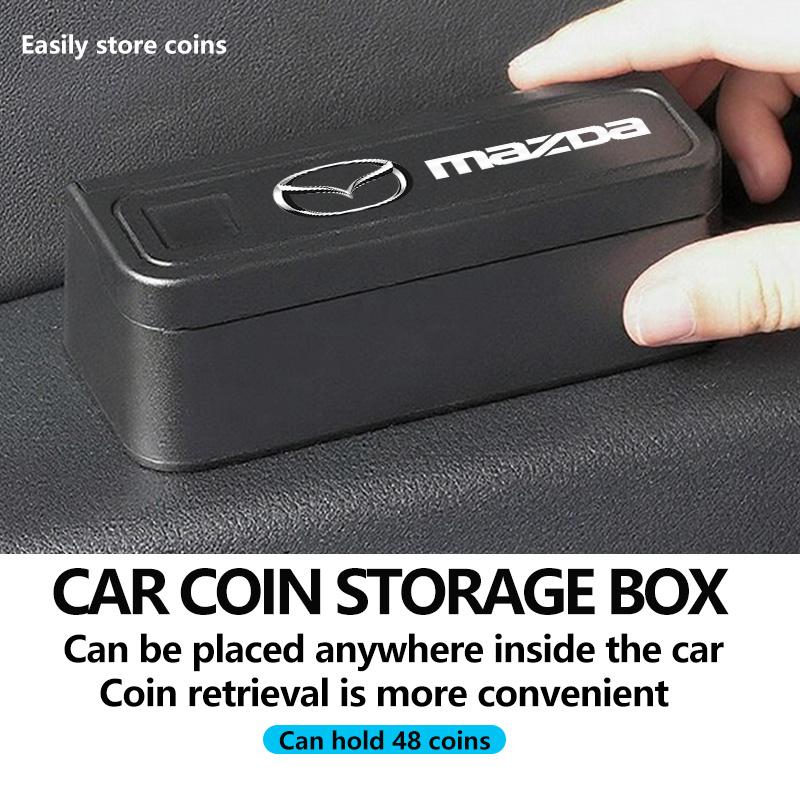 For Mazda Car Coin Storage Change Box Creative Purse Euro Dispenser Holder Axela Speed 6 CX3 CX4 CX5 CX7 CX8 CX9 MS Demio
