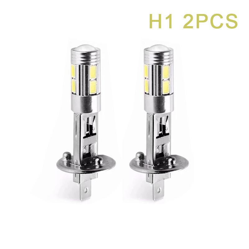 2Pcs H1 H3 Led Car Bulbs 6000K White Led High Power 10-Smd 5630 Car Decoding Fog Light Driving Drl Auto Lamp