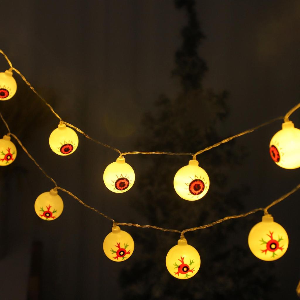 Halloween Eye Light String Decoration 9.8FT Halloween Eyeball Festival Decorative Light String 20 Led Battery Operated Eyeball