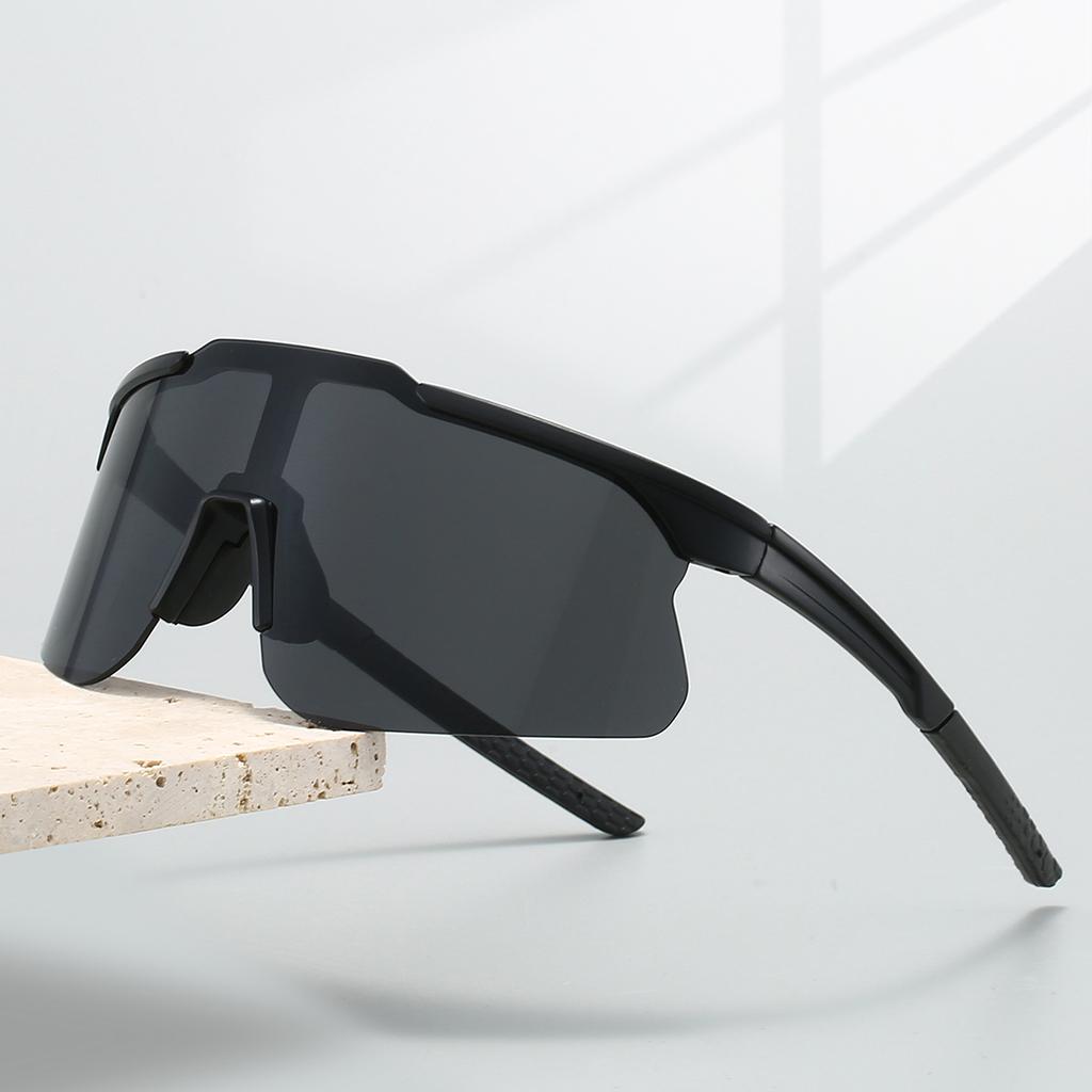 Semi-rimless Goggle Men New Oversized Windproof Wrapped Round Riding Protective Shades Mirror Outdoor Cycling Sunglasses