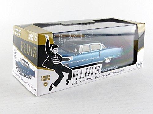 Greenlight 1/43 Scale 1955 Cadillac Fleetwood Series 60 "Blue Cadillac" Featuring Elvis Presley (1935-77)