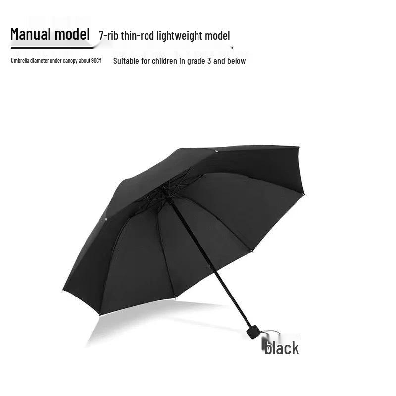 Stort Trefaldigt Paraply för Män & Kvinnor: Robust, Dubbelanvändning för Sol & Regn, Anti-Stormdesign
