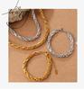 Gold & Silver Two-Tone Metal Chain Jewelry for Retro Style, Daily Wear & Dating