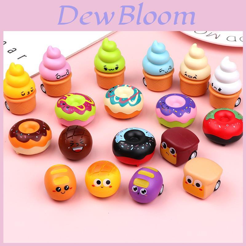 Bread Doughnut Emoji Toy Car With Pullback Function For Toddler Play And Parentchild Interaction