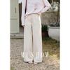 Women's Retro Washed Straight-Leg Cotton Pants