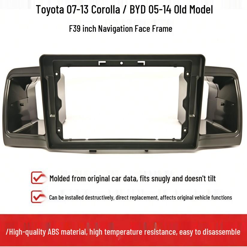 Toyota Corolla 07-13 & BYD F3 05-14 9" Navigation System Accessories