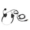 Phone Headset Dual 3.5mm Plug Binaural Adjustable Volume Wired Customer Service Headphone with Mic for PC Business