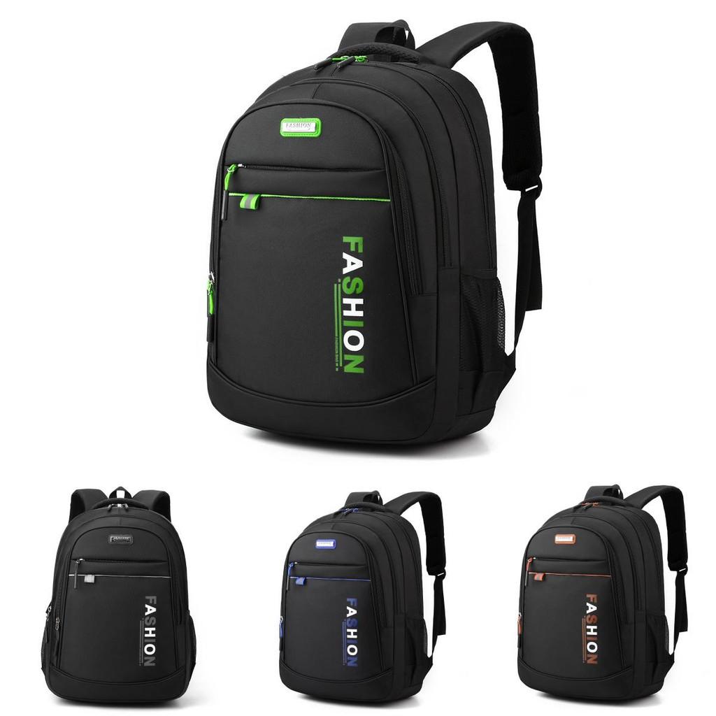 Letter Oxford Fashion Print Backpack Spine Protection 16in Compartment Laptop