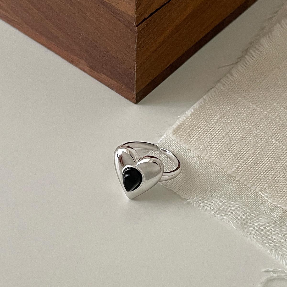 

Кольцо из серебра 925 пробы с каплей воды и черным цирконием, женское нишевое дизайнерское кольцо с надписью «Холодный ветер», модное персонализированное украшение для рук opening adjustable