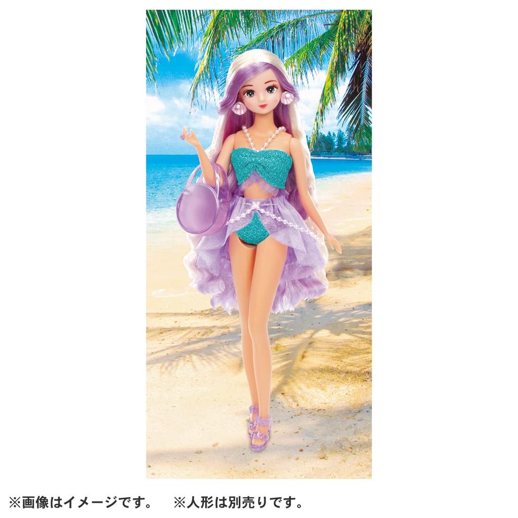 Takara Tomy Licca-chan Dress #Licca #Mermaid Beach Wear Dress-Up Pretend Play Toy for Ages 3 and Up