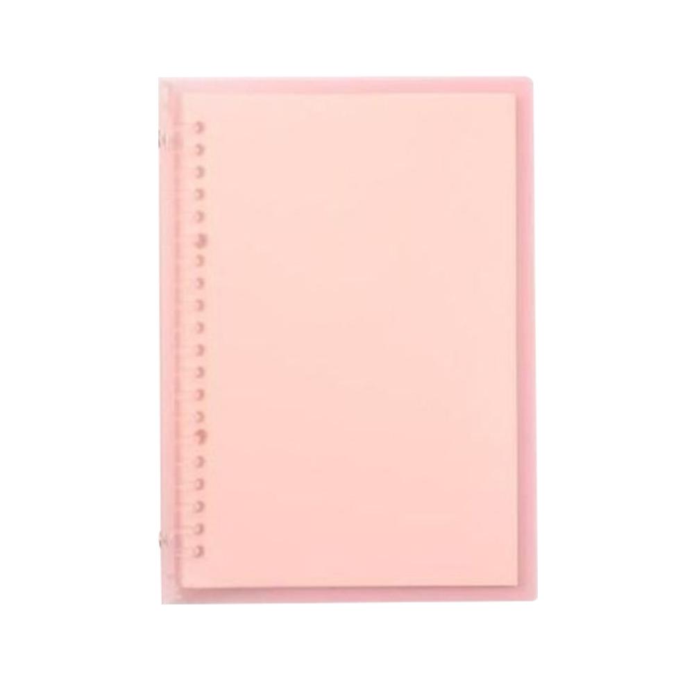 Transparent A5 Refillable Notebook 20 Rings/Holes Loose Leaf Binder Flexible Waterproof PP Cover 30 Sheets Ruled Lined Paper Refillable Binder for Of