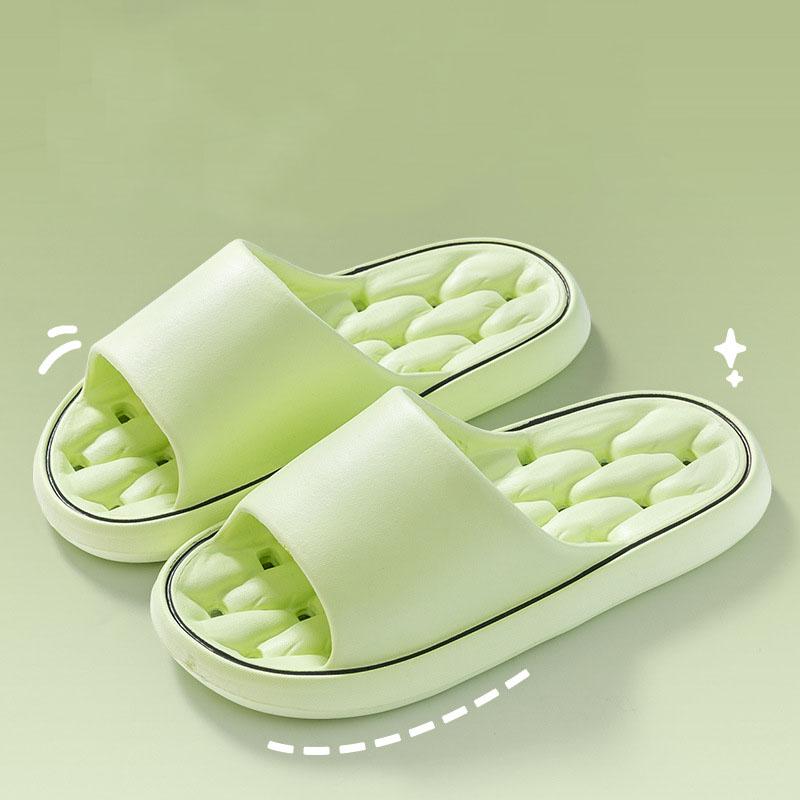 

Модные женские тапочки, модные ультралегкие мягкие тапочки из ЭВА, простые шлепанцы, удобные мужские нескользящие тапочки для ванной и дома 36-37(Fit 35-36) зелёный