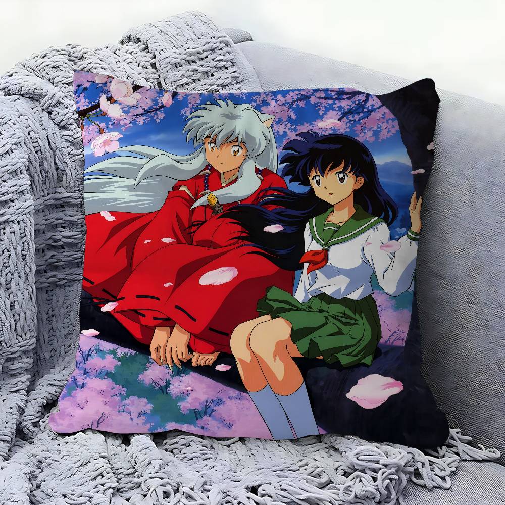 InuY-Yasha Cartoon Animation Cushion Cover Pillowcase Upholstery Sofa Throw Pillow Home Decor Pillowcas