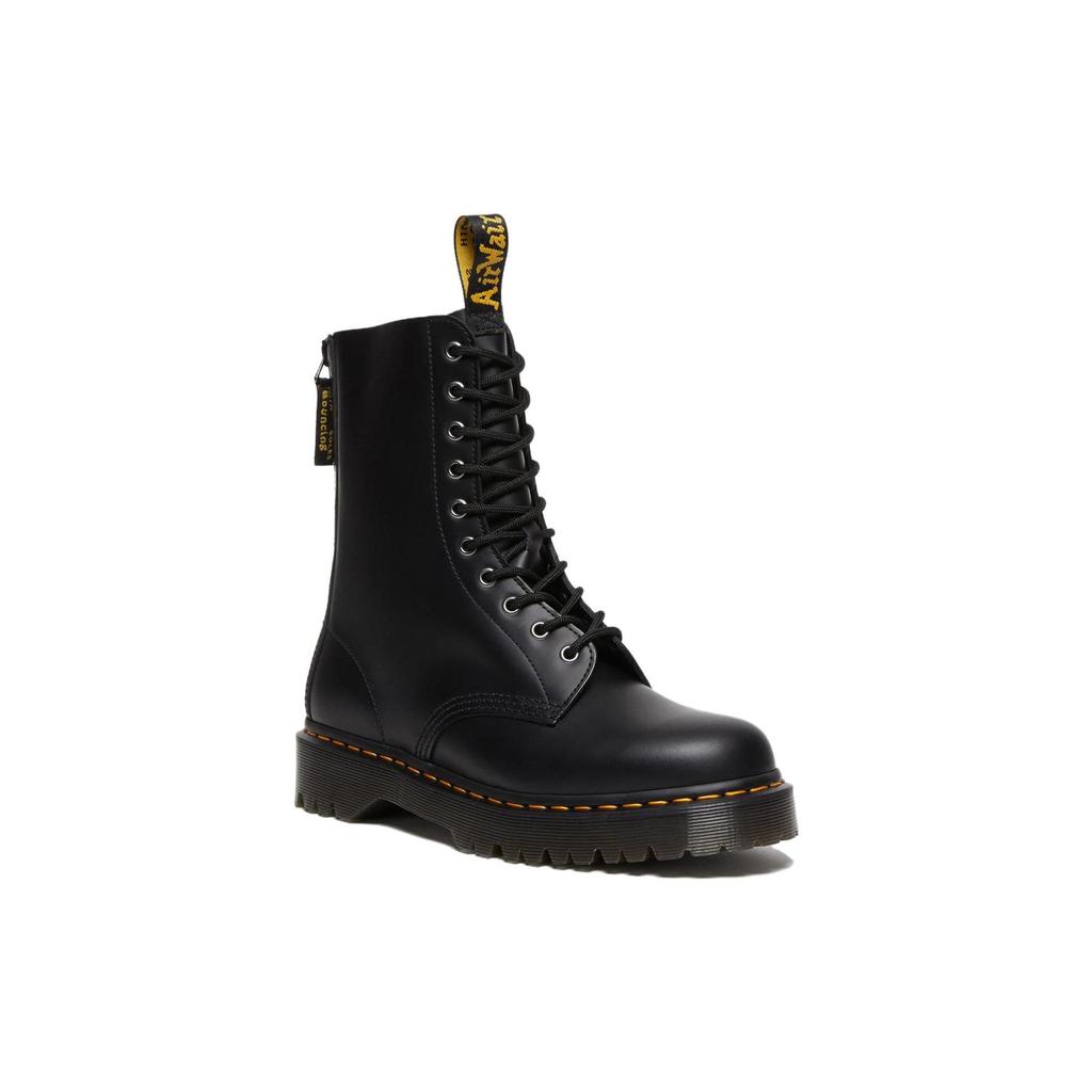 Dr. Martens 1490 Leather Round Toe Lace-Up Short Boots Unisex boots Black 27841001