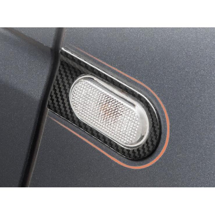 Carbon Fiber Cover Frame Trim Steel Turn Signal For Benz Smart Fortwo 2015-20