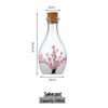 Cherry Blossom & Plum Glass Sake Set: Hand-Painted Pot & Cups