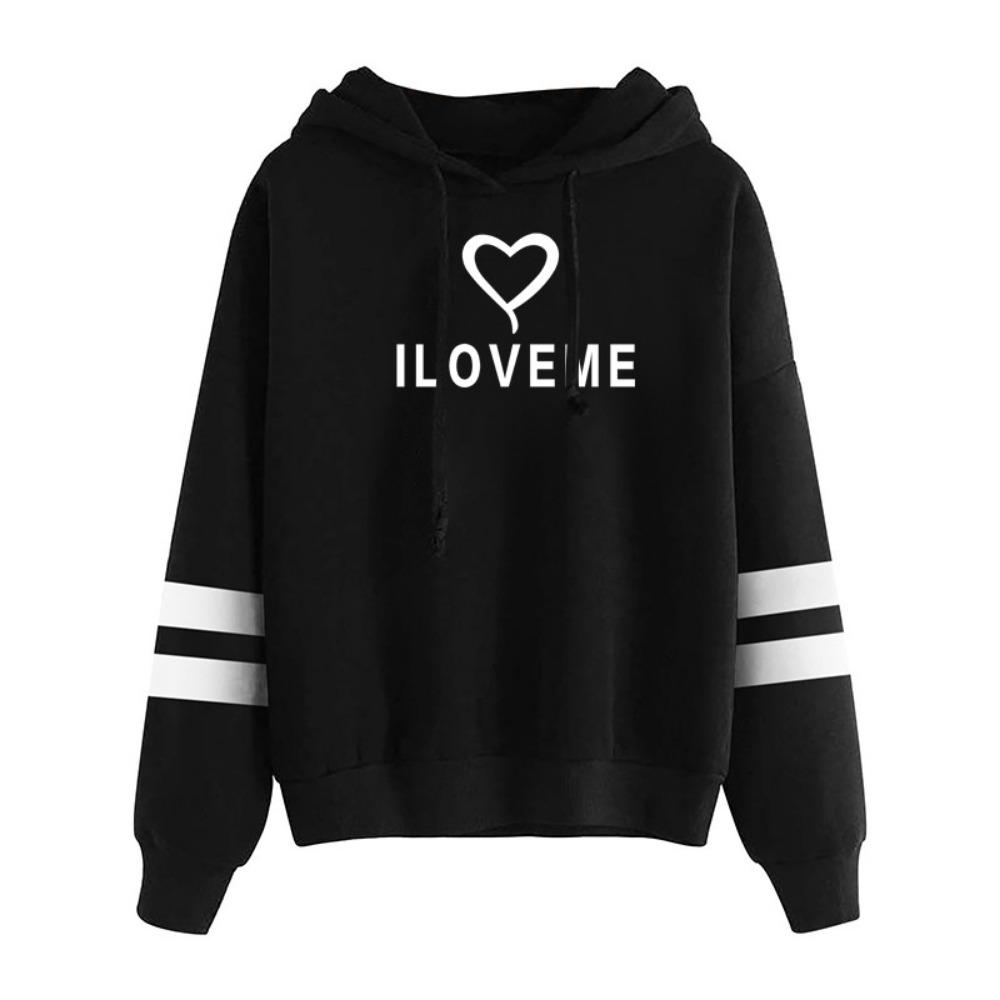 

2025 pullover print sweater autumn and winter women s top hoodie 5XL чёрный