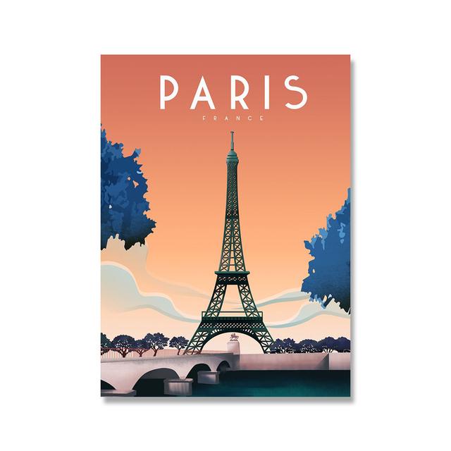 Modern Morocco Landscape Poster Paris New York City Travel Canvas Painting Wall Art Modular Print Pictures Aisle Home Decoration No Frame