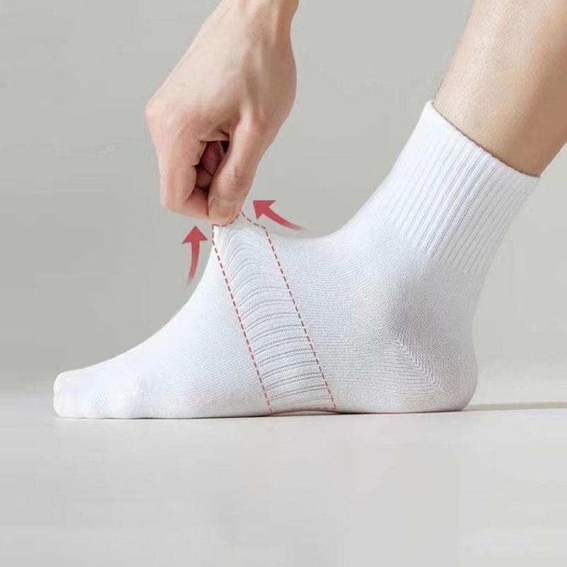 10/20 Pairs Neutral Solid Color Round Neck Socks Spring Summer Sweat Absorbing Breathable Soft Comfortable Couple Sports Socks